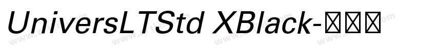 UniversLTStd XBlack字体转换